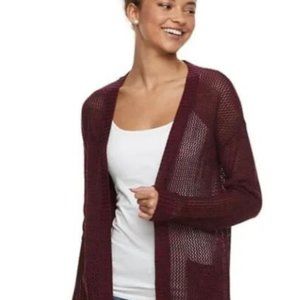 Mudd Knitted Long Cardigan Open Front Size S